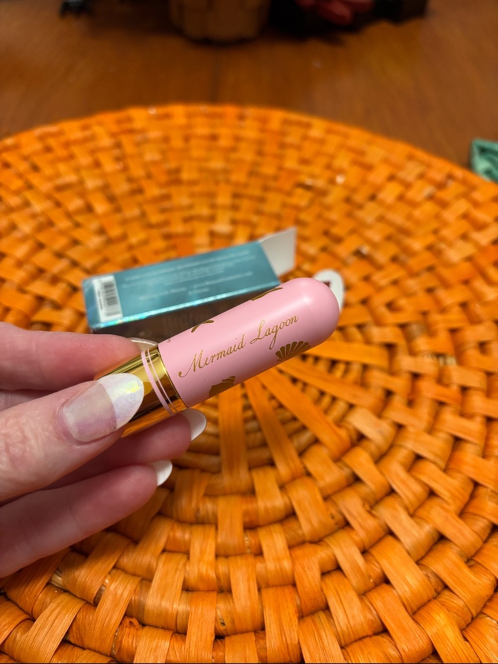 Mermaid Lagoon Mermaid Kiss Lipstick - Aqua Teal & Gold Accents - Picture 8 of 10